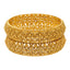 22K Yellow Antique Gold Bangle Set (38.3 gm)