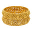 22K Yellow Gold Floral Filigree Bangle Set (38.7gm)