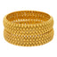 22K Yellow Gold Beaded Filigree Bangle Set (35.3gm)