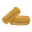 22K Yellow Gold Beaded Filigree Bangle Set (68gm)