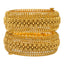22K Yellow Gold Beaded Filigree Bangle Set (68gm)