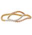 22K Multi-Tone Gold Beaded Bangle Set (19.4gm)