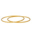 22K Yellow Gold Thin Bangle Set of 6 (41.6gm)