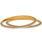 22K Yellow Bangle Set of 4 (127.7gm) | 
The stylish design of this beautiful set of Indian gold bangles uses 22k yellow and white gold t...