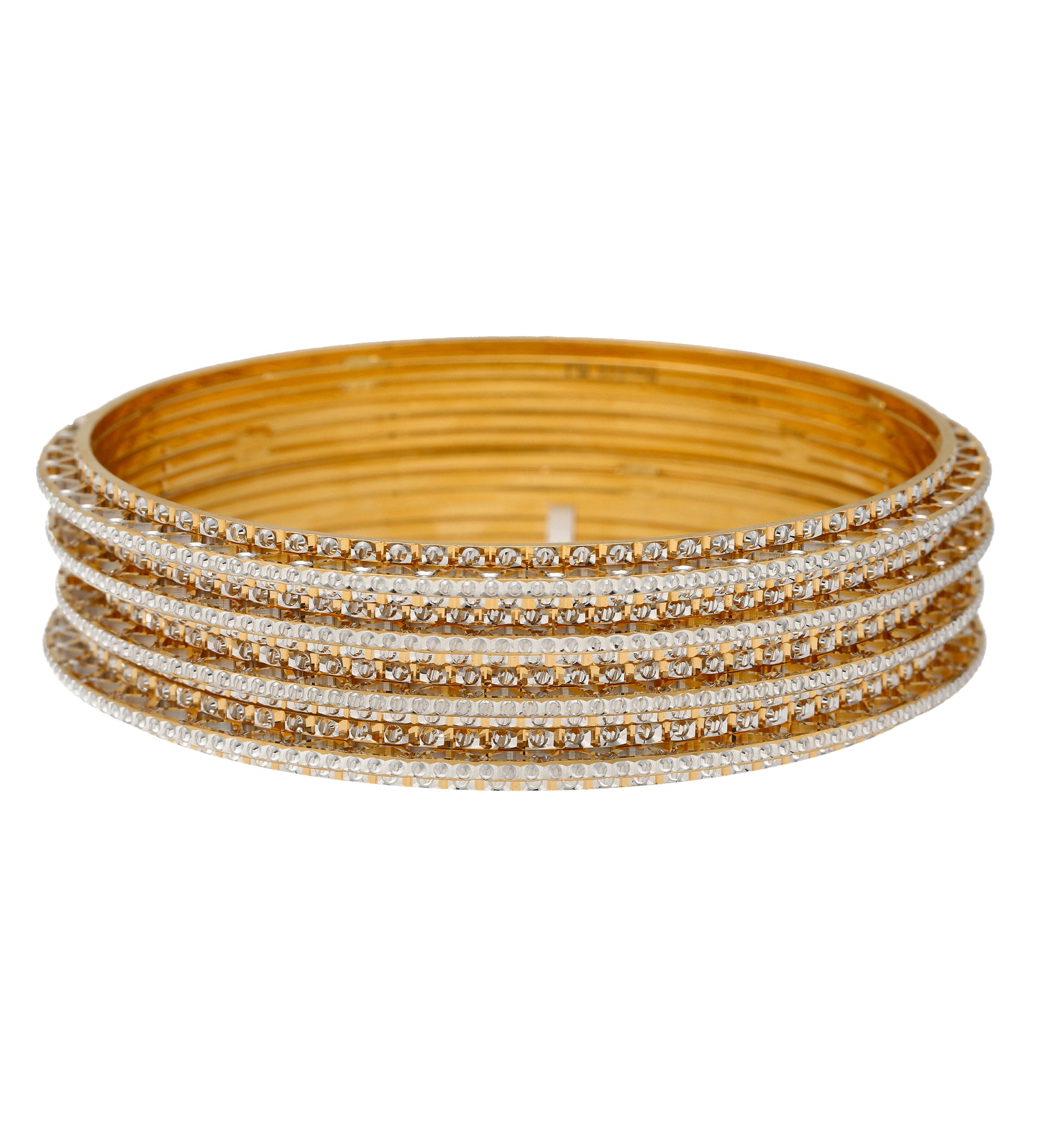 22K Yellow Bangle Set of 4 127.7gm