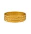 22K Yellow Gold Thin Bangle Set of 6 (40.1gm)