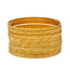 22K Yellow Gold Thin Bangle Set of 12 (122.5gm)