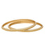 22K Yellow & White Gold Bangle Set of 2 (22gm)