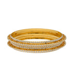 22K Yellow & White Gold Bangle Set (58.9gm) | 
These glimmering Indian gold bangles made of 22k yellow and white gold will light up your wrist ...