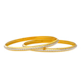 22K Yellow & White Gold Bangle Set of 6 (78.1gm) | 
Add this magnificent set of 22k yellow and white gold Indian bangles to your favorite outfits fo...