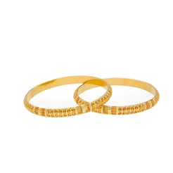 22K Gold Bangles Set of Two, 27.4gm - Virani Jewelers