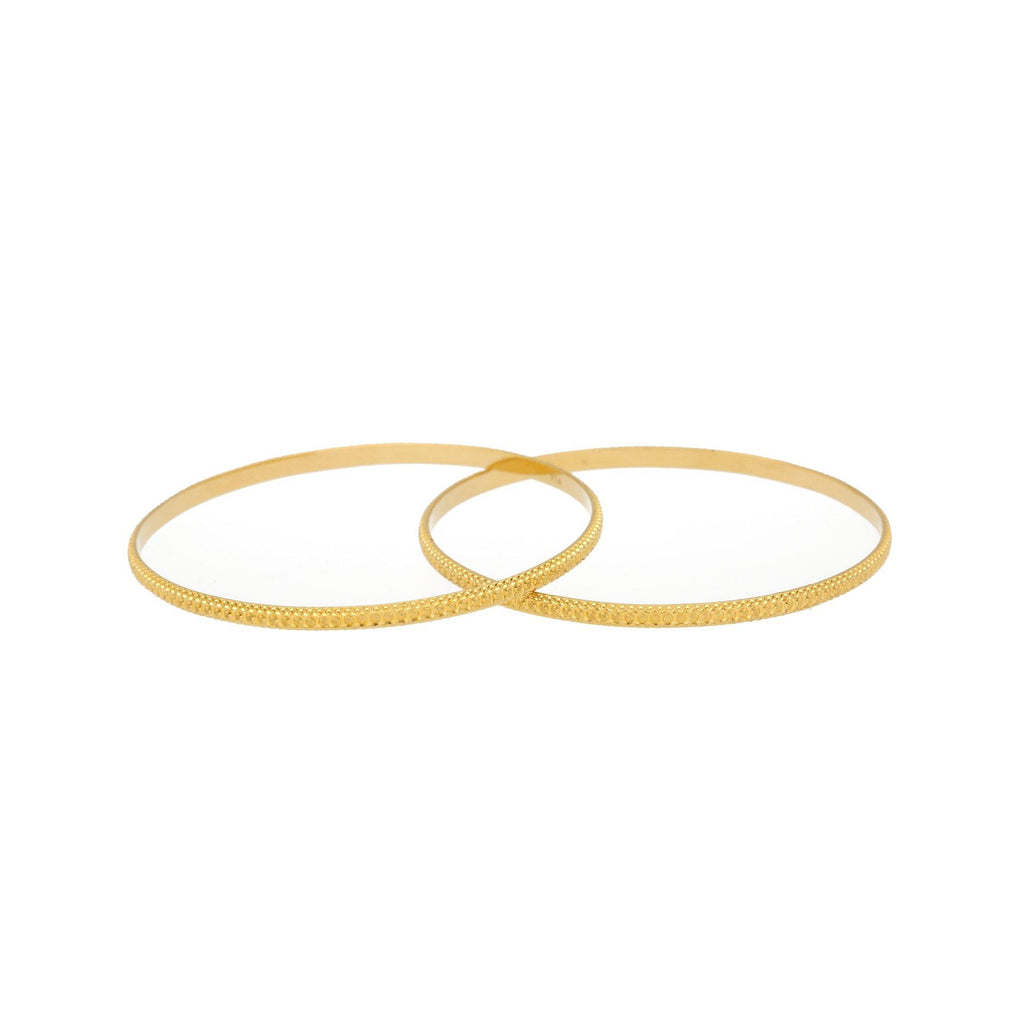 22K Gold Bangles Set of Two, 22.4gm - Virani Jewelers | 


Jewelry that'll always keep you in bliss... This 22k yellow gold bangle is a classic piece tha...