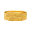 22K Yellow Gold Filigree Bangle Set of 6 (98.5gm)