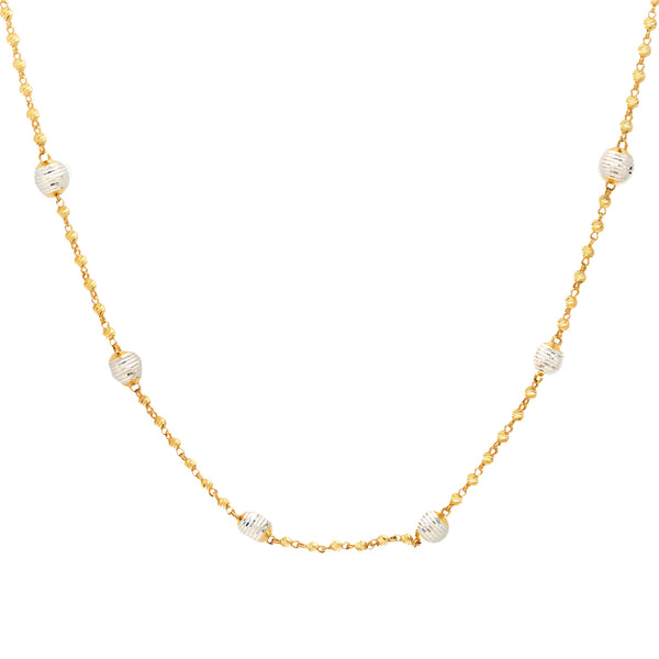 22K Yellow & White Gold Beaded Chain (21.2gm) | 
Pair this dainty, 22k yellow and white gold beaded chain with your favorite formal, business, or...
