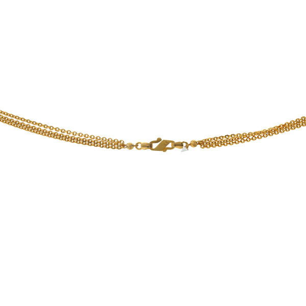 22K Yellow Gold Beaded Chain (15.2gm) | 
The layered details and small beading on this 22k yellow gold chain give the minimal design a mo...