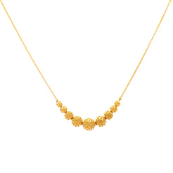 22K Yellow Gold Beaded Chain (8.5gm)
