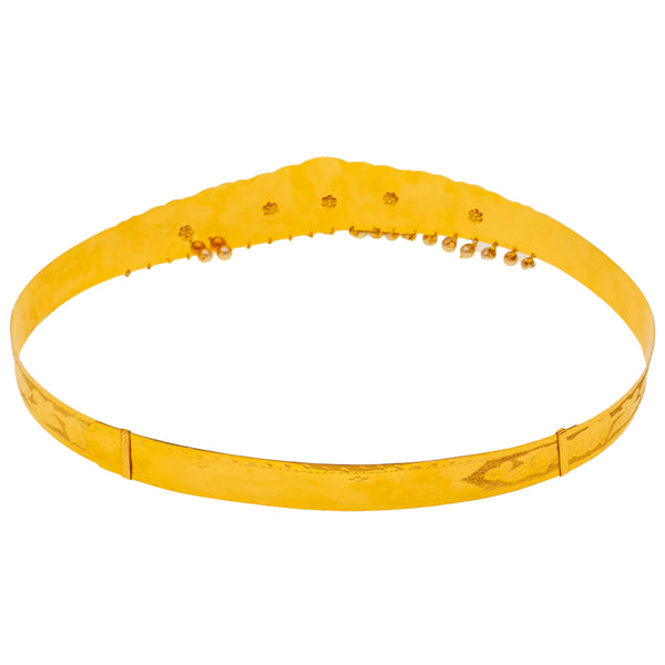 22K Yellow Gold Laxmi Vaddanam Belt (147.7gm) | 
This 22k yellow gold vaddanam waist belt is simply divine! The stunning depiction of Goddess Lax...