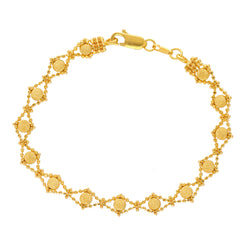 22K Yellow Gold Beaded Bracelet (10.5gm)
