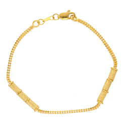 22K Yellow Gold Bracelet w/ Beading (6.4gm)