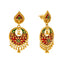 Meenakari Chandbali Jewelry Set in 22K Yellow Gold (43.4gm)