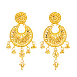 22K Yellow Gold Chandbali Jewelry Set (78.3gm) | 
Our 22K Yellow Gold Chandbali Jewelry Set uses exquisite filigree work and delicate beading to c...