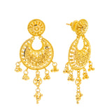 22K Yellow Gold Chandbali Jewelry Set (78.3gm) | 
Our 22K Yellow Gold Chandbali Jewelry Set uses exquisite filigree work and delicate beading to c...