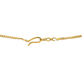 22K Yellow Gold Floral Choker Necklace Set (90.5gm) | 
This beautiful 22k yellow gold Indian jewelry set features engraved details along the choker nec...