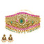 22K Antique Gold Choker Set with Gemstones & Pearls (86.4 grams)