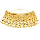 Meenakari Choker Set in 22K Yellow Gold (127.6gm) | 
This vibrant 22 karat gold jewelry set for women has subtle meenakari accents that mix cultural ...