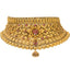 22K Yellow Gold & Ruby Choker Necklace Set (77.5gm)