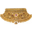 22K Yellow Gold & Ruby Choker Necklace Set (90.4fm)
