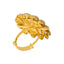 22K Gold Antique Cocktail Ring w/ Emerald Center (8.6gm)