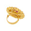 22K Gold Antique Cocktail Ring w/ Ruby Center (10gm)