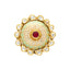 22K Yellow Gold Kundan & Ruby Cocktail Ring (11.5gm)