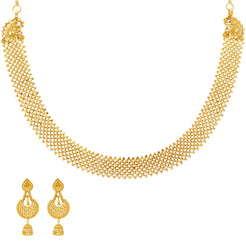 22K Yellow Gold Hemani Collar Jewelry Set (54.1 grams)