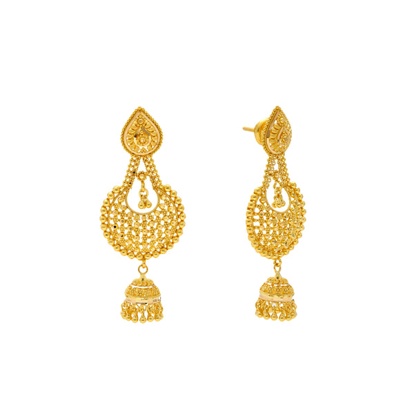 22K Yellow Gold Hemani Collar Jewelry Set (54.1 grams) | 
Our 22K Yellow Gold Hemani Collar Jewelry Set is just what a woman needs to add a rich layer of ...