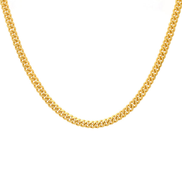 22K Gold Cuban Link Chain (78..5 gm) | Add the suave look of 22k yellow gold to your business, casual, or formal attire with this sophis...