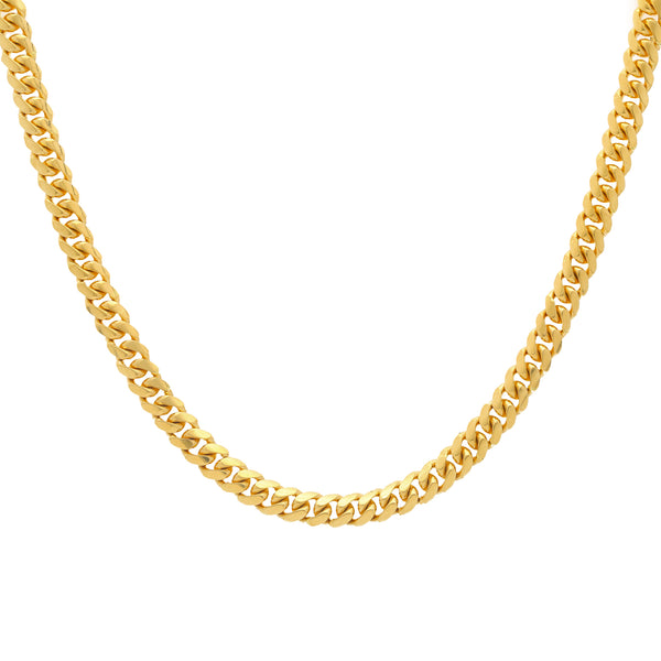 22K Yellow Gold Cuban Link Chain (99.3gm) | 
The quality make and design of this 22k yellow gold cuban link chain will add a golden layer of ...