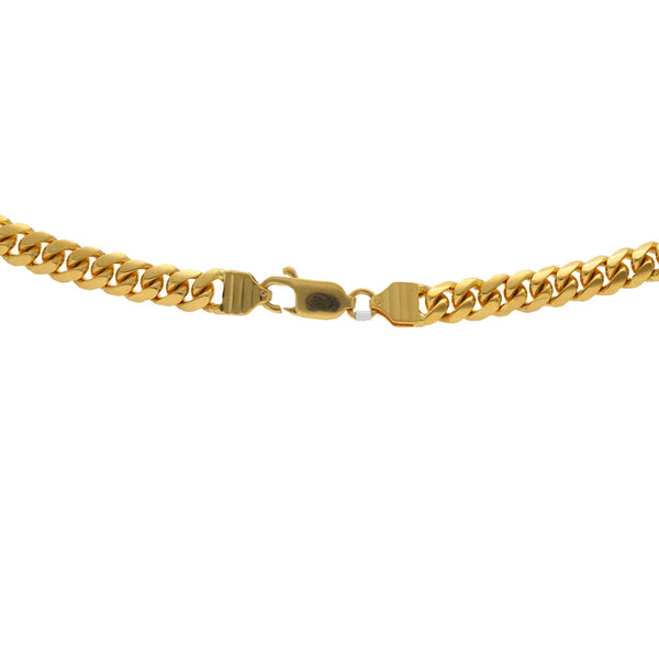 22K Yellow Gold Cuban Link Chain (99.3gm) | 
The quality make and design of this 22k yellow gold cuban link chain will add a golden layer of ...