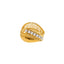 22K Yellow Gold Artisan Ring w. CZ Stones