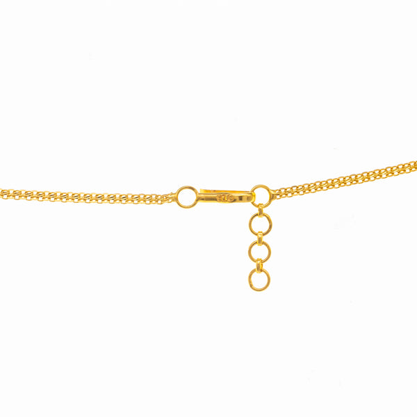 22K Yellow Gold & CZ Necklace Set (77.7gm) | 
Add this radiant 22k yellow gold Indian jewelry necklace and earring set to your bridal, formal,...