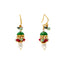 22K Yellow Gold & Gemstone Drop Earrings (4.4gm)