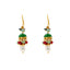 22K Yellow Gold & Gemstone Drop Earrings (4.4gm)