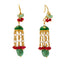 22K Yellow Gold & Gemstone Drop Earrings (9.4gm)