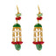 22K Yellow Gold & Gemstone Drop Earrings (9.4gm)