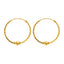 22K Yellow Gold Single Bead Hoop Earrings (3gm)