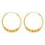 22K Yellow Gold Beaded Hoop Earrings (7.9gm)