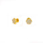 22K Yellow Gold Stud Earrings W/ Deep Set Cubic Zirconia Stones & Flower Setting - Virani Jewelers