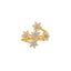 Fem Flora Ring w. 22k Yellow Gold & CZ Stones (4.8 grams)
