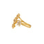 Fem Flora Ring w. 22k Yellow Gold & CZ Stones (4.8 grams)